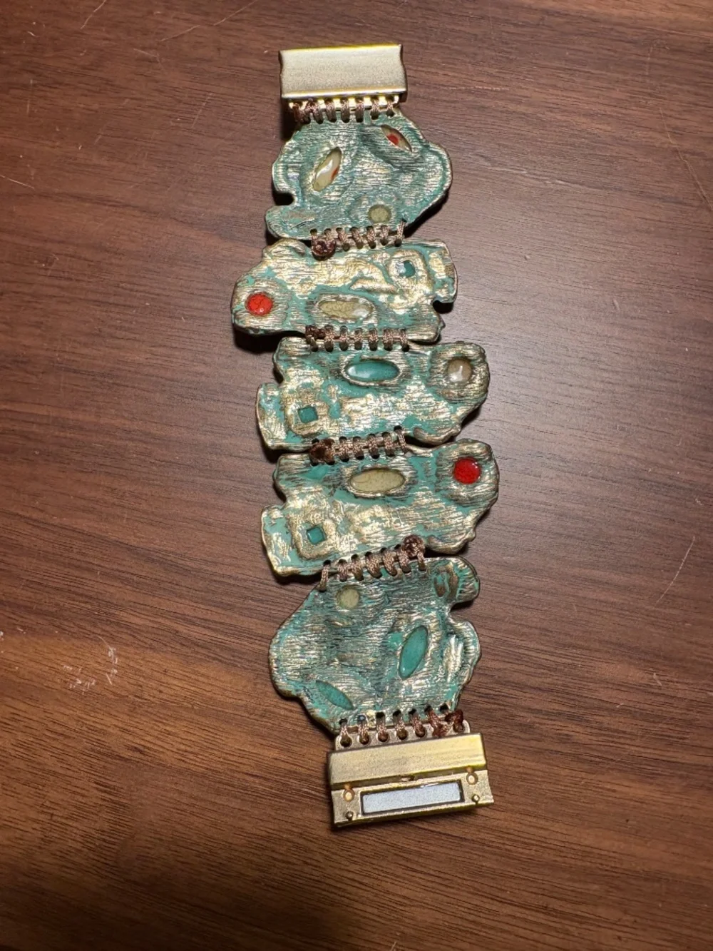 Chunky handmade bracelet with stones - Italian made